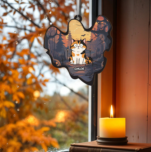 Personalized Pet Halloween Suncatcher