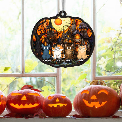 Custom Pet Halloween Ornament Pumpkin Window Decor