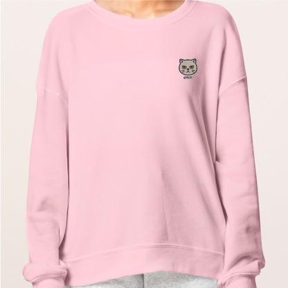 Custom Embroidered Cat Sweatshirt - Personalized Name & Cat Design