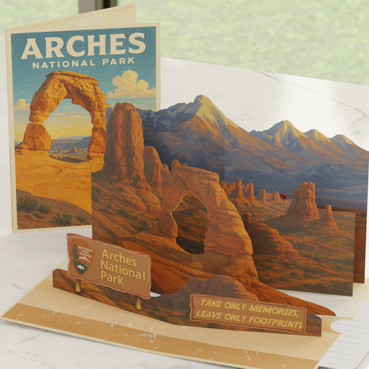 Arches National Park 3D Pop-Up Card - Delicate Arch Greeting Card
