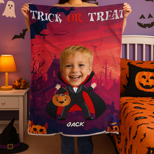 Custom Face & Outfit Halloween Blanket