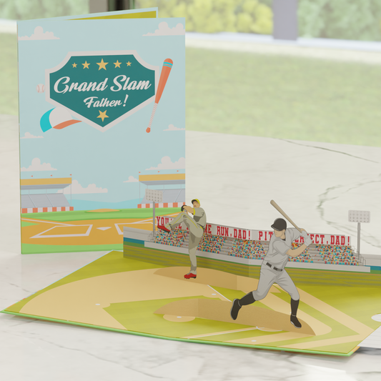 Baseball Birthday Pop-Up Card – Custom Team Jersey Option