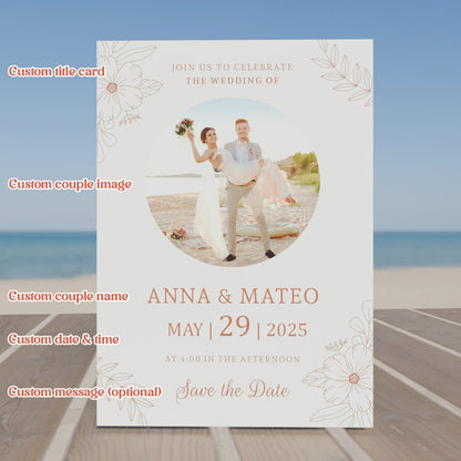 Personalized 3D Wedding Invitation Card