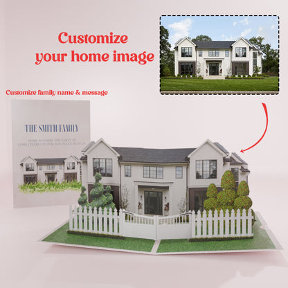 Personalized Housewarming Pop-Up Card with Custom Home Photo