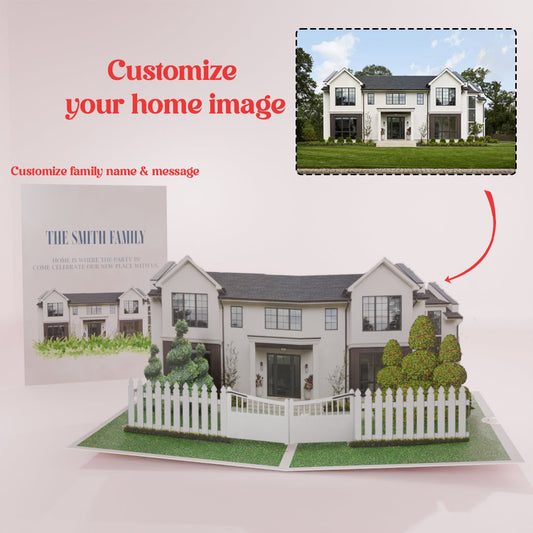 Personalized Housewarming Pop-Up Card with Custom Home Photo